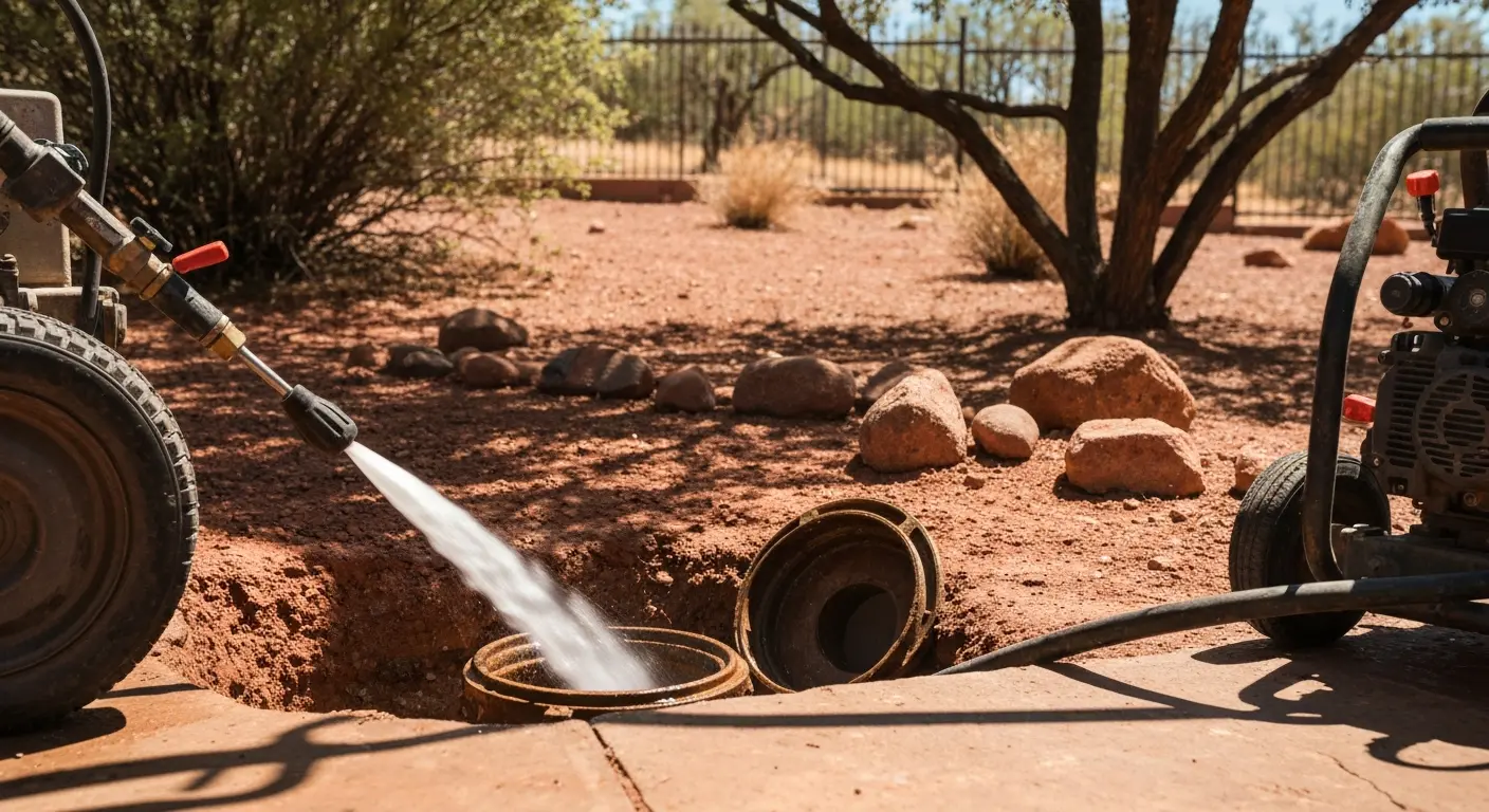 Hydro jetting sewer cleaning