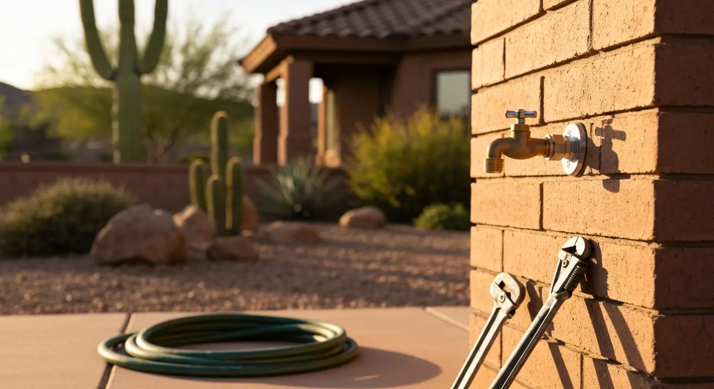 Outdoor hose bib installation