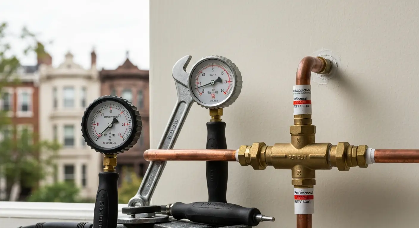 Gas line repair and safety inspection