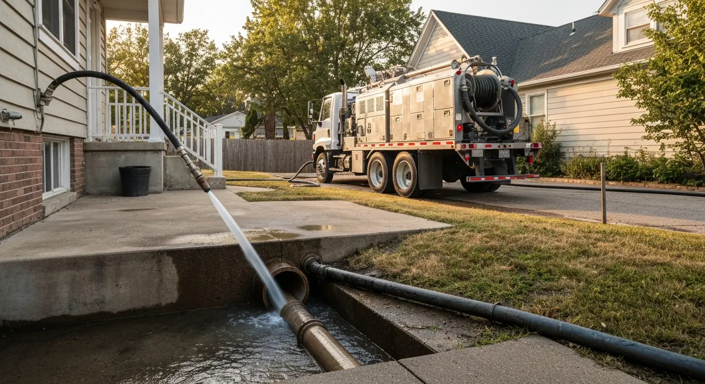 Hydro jetting service for drain cleaning