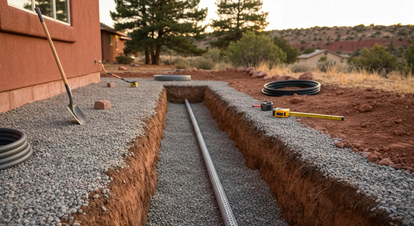 Drain field repair work