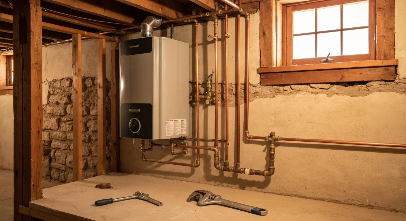 Water heater installation in Mayer home