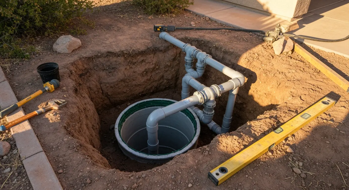 Septic tank repair work
