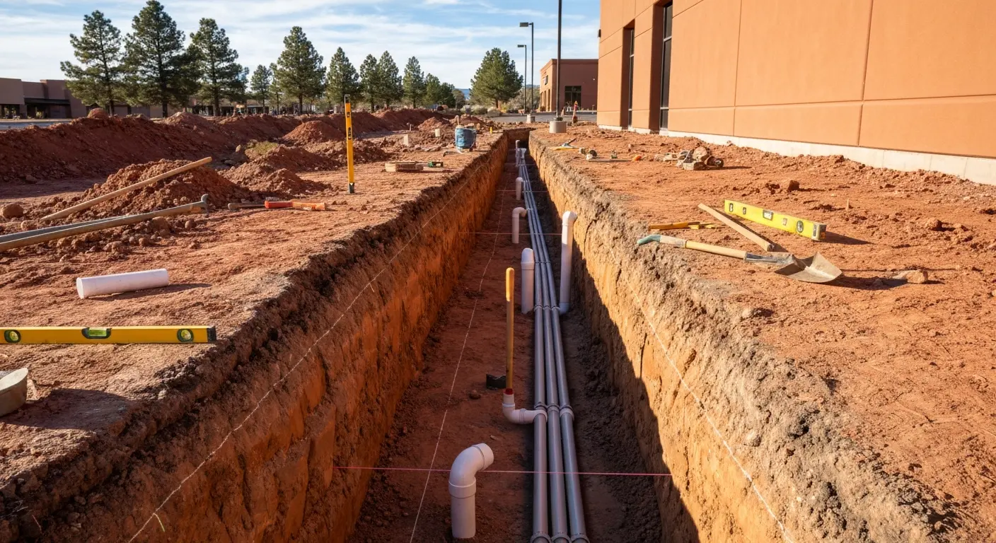 Trenching for utilities