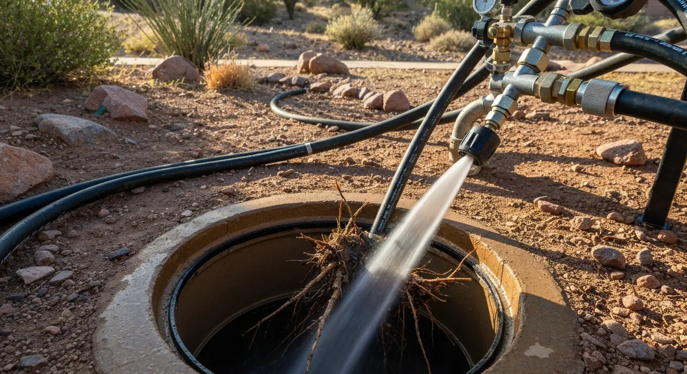 Root removal from sewer line