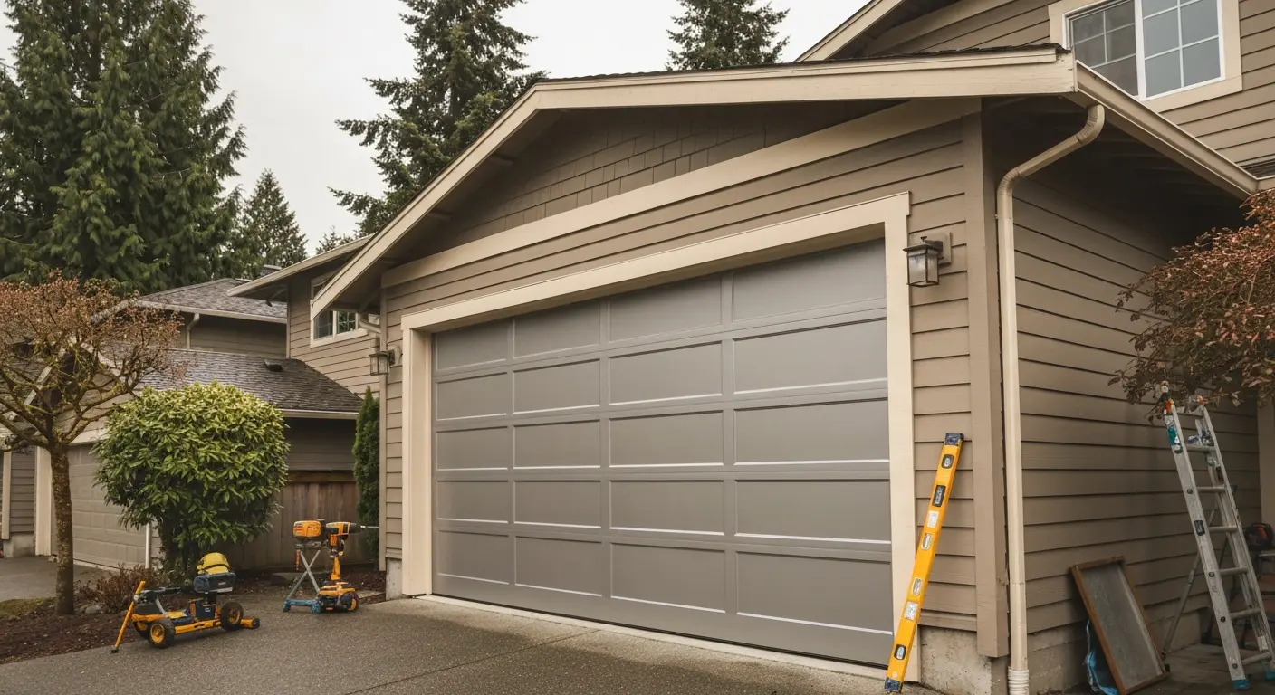 New garage door installation