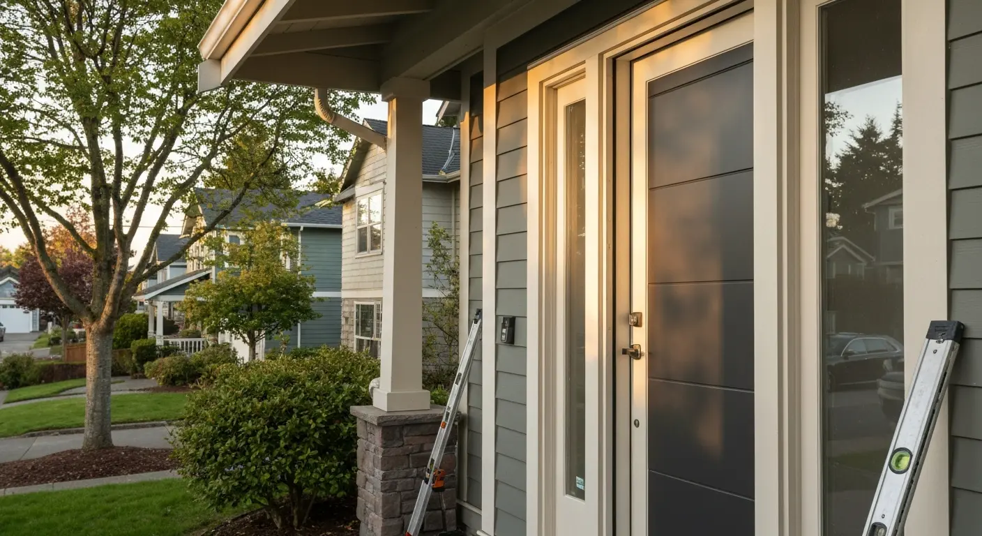 Residential door installation in Everett