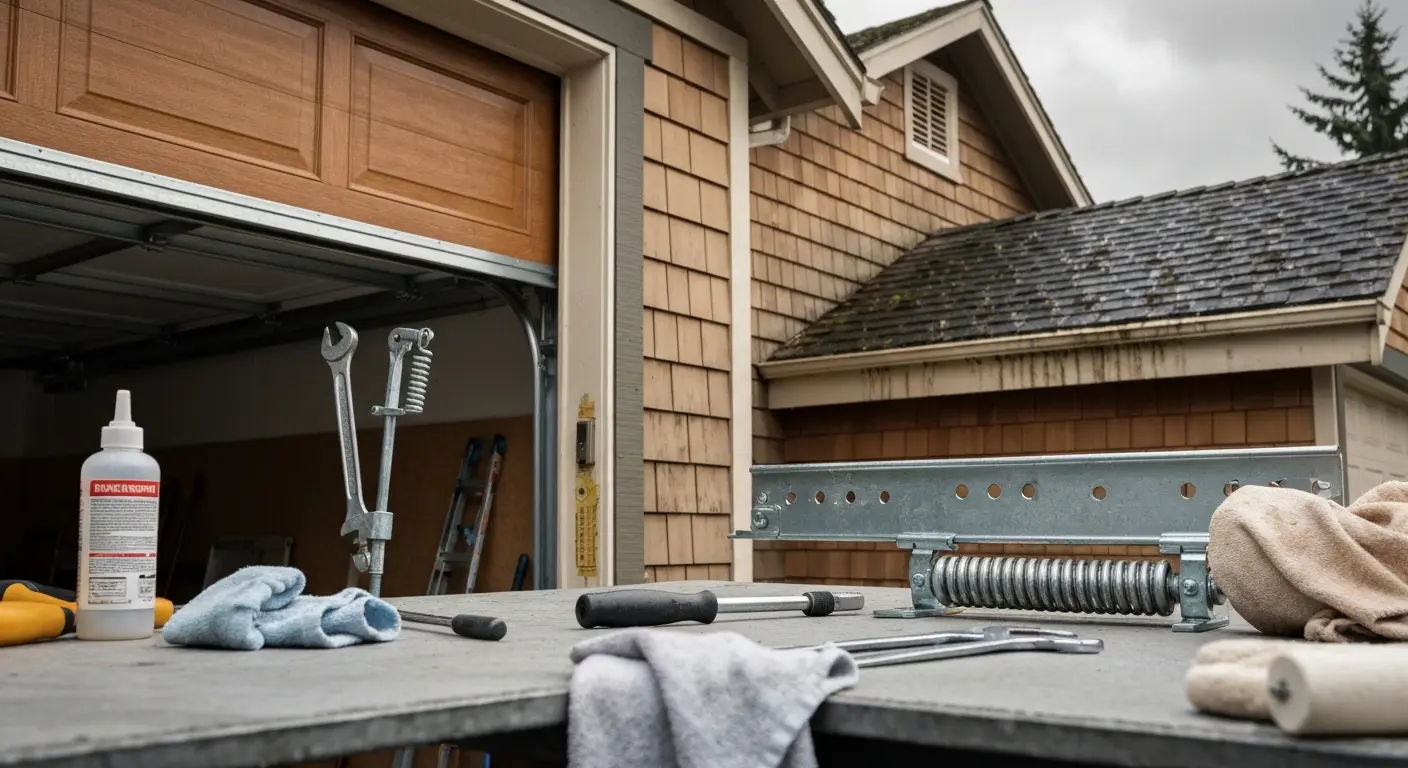 Garage door maintenance service