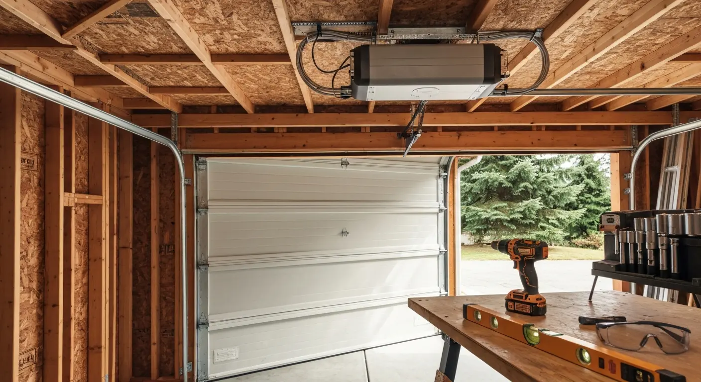 Garage door opener installation