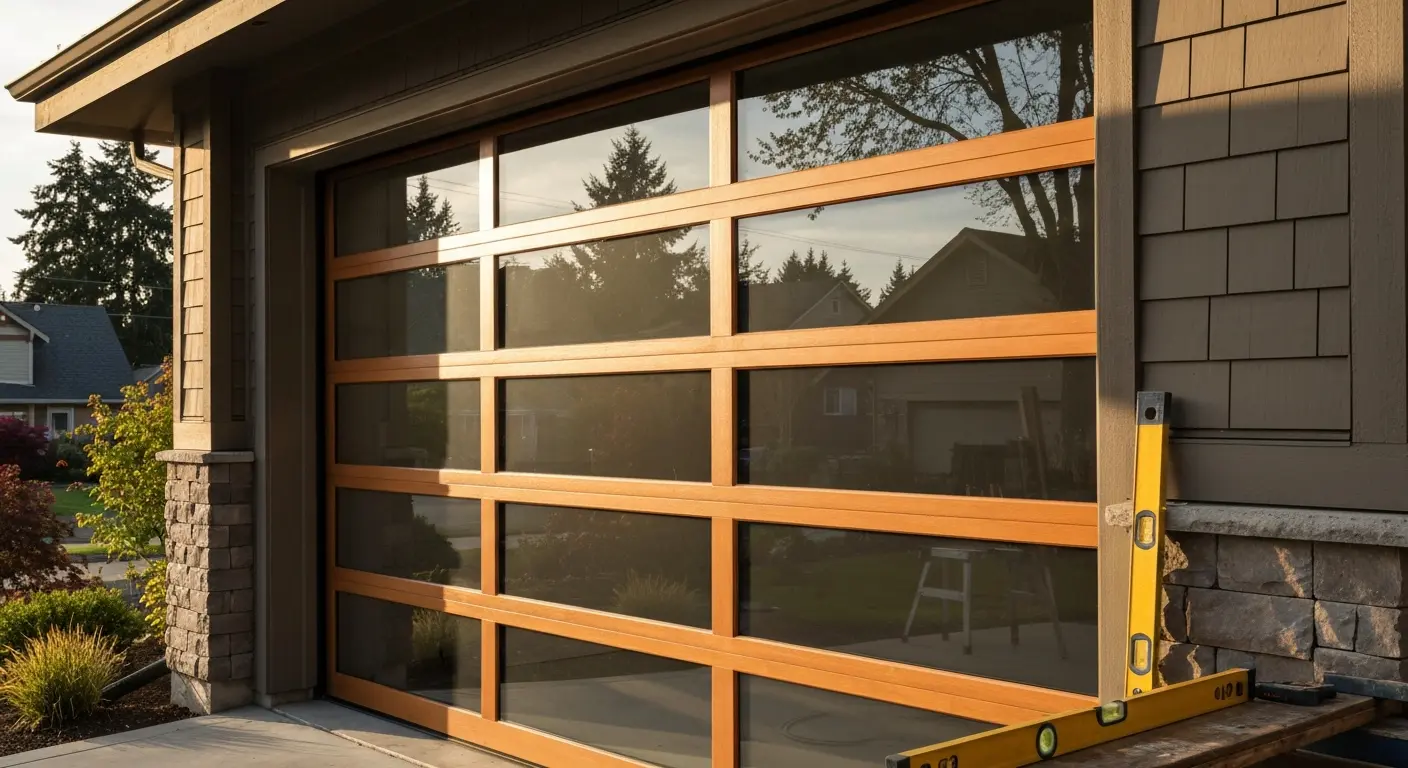 New garage door installation