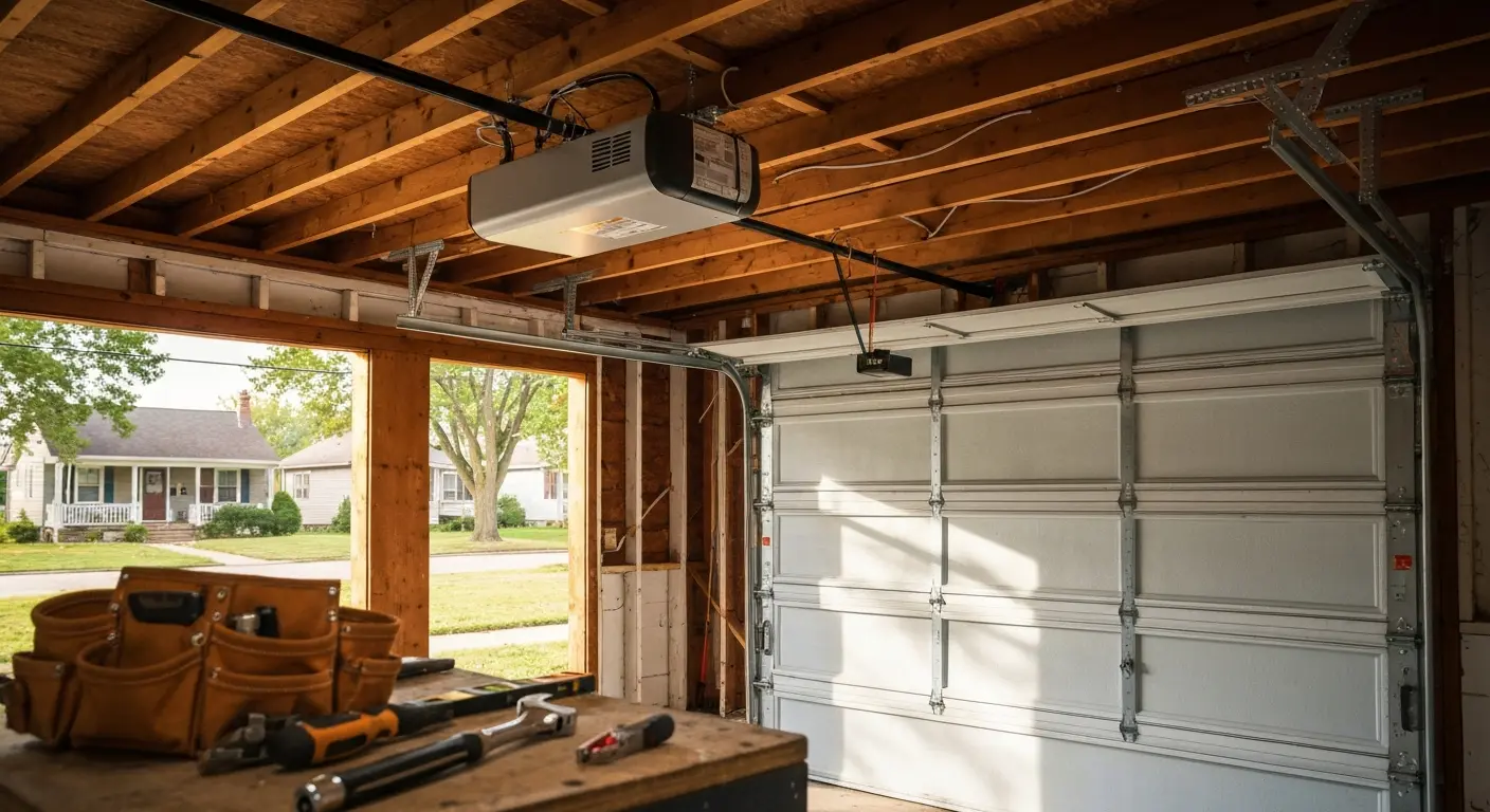 Garage door opener installation