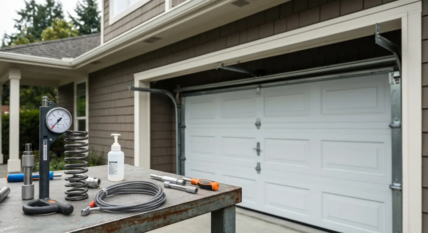 Garage door maintenance inspection