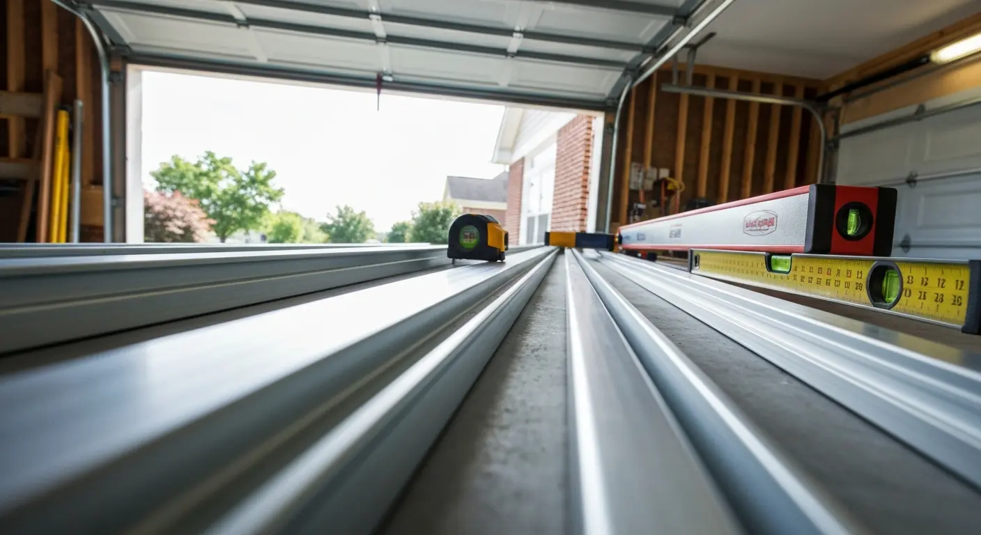 Garage door track alignment service