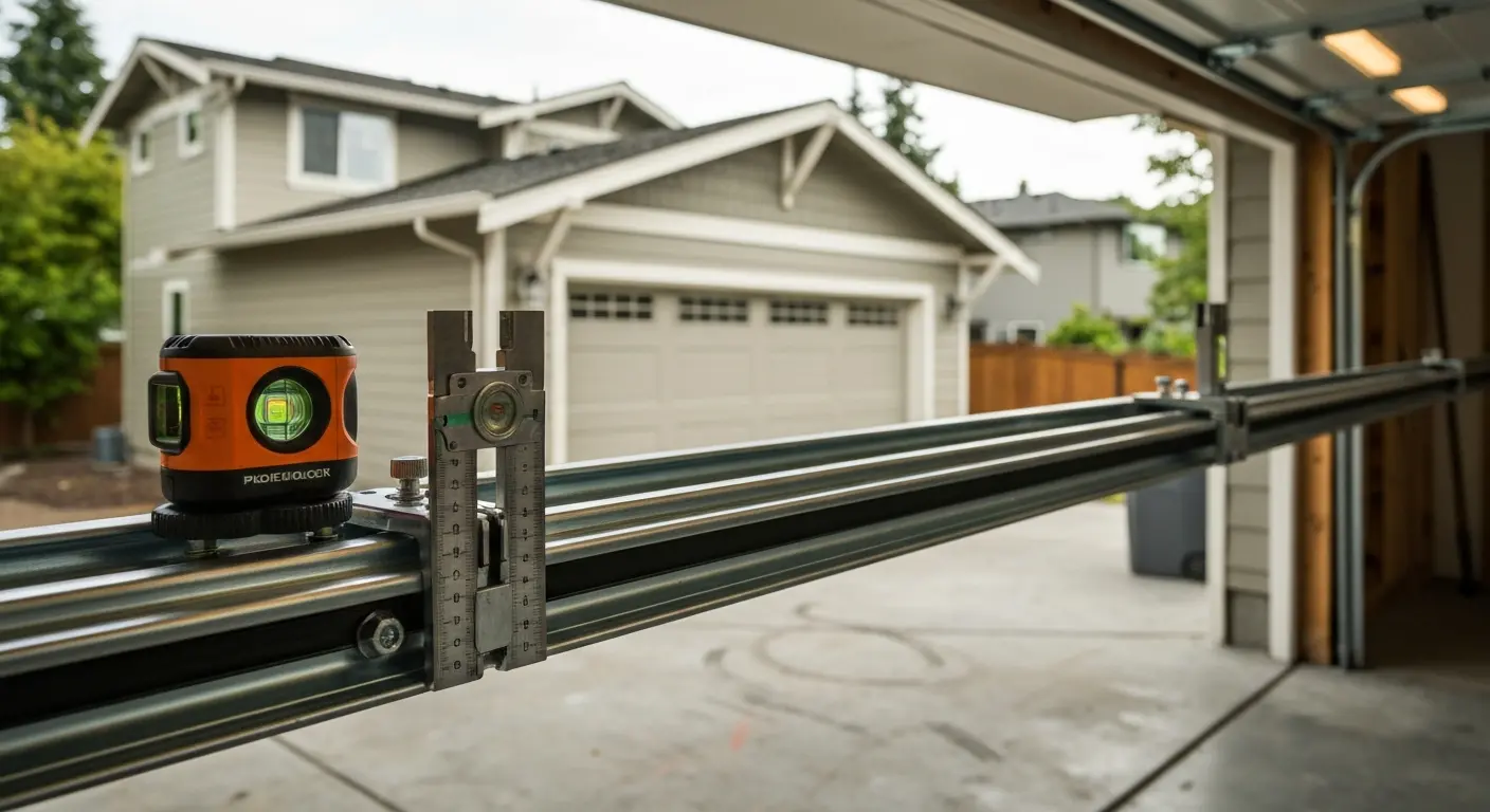 Garage door track alignment service