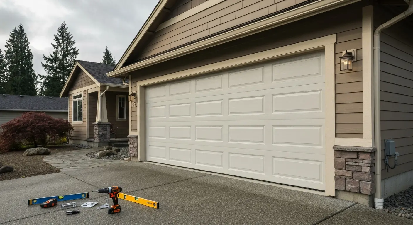 New garage door installation