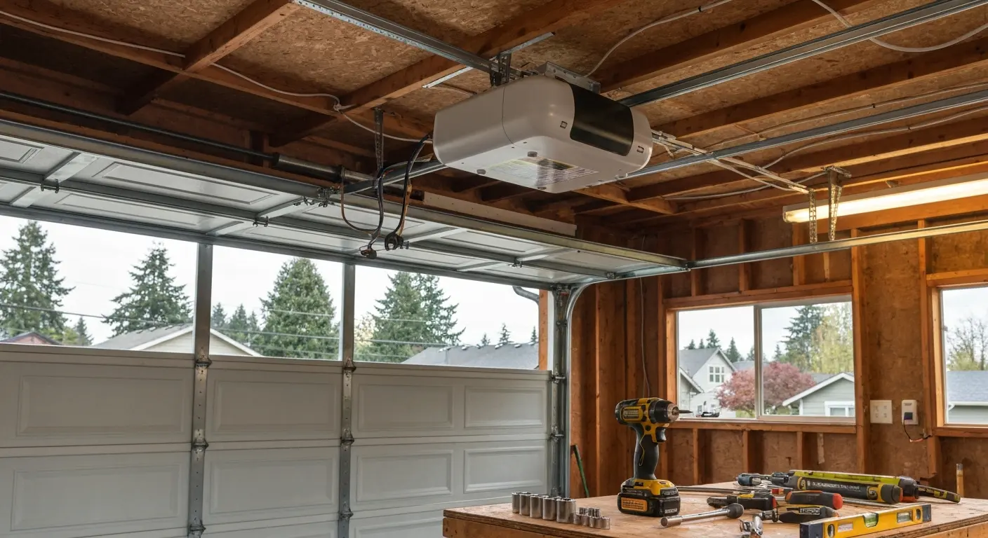Garage door opener installation