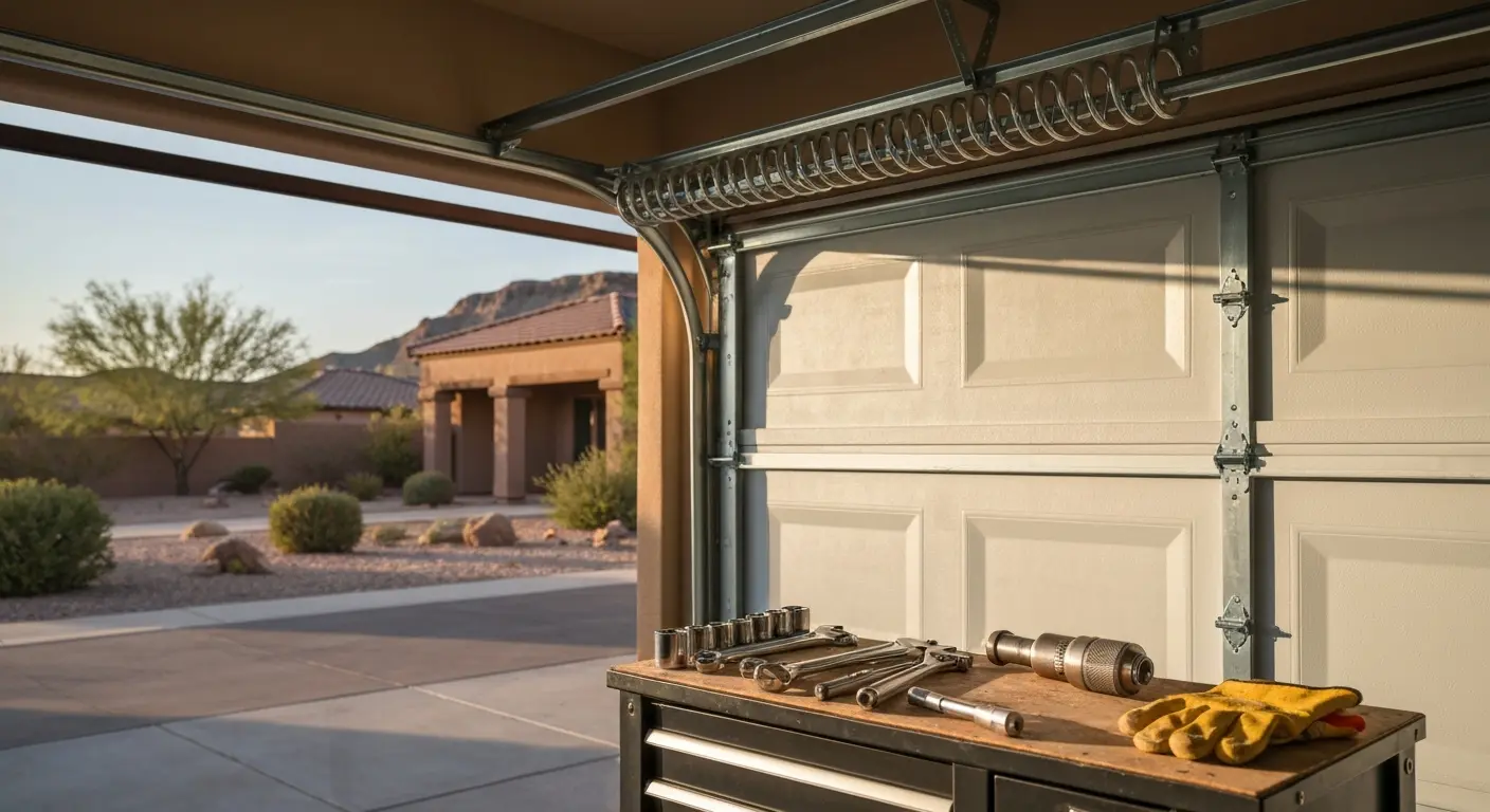 Garage door spring replacement