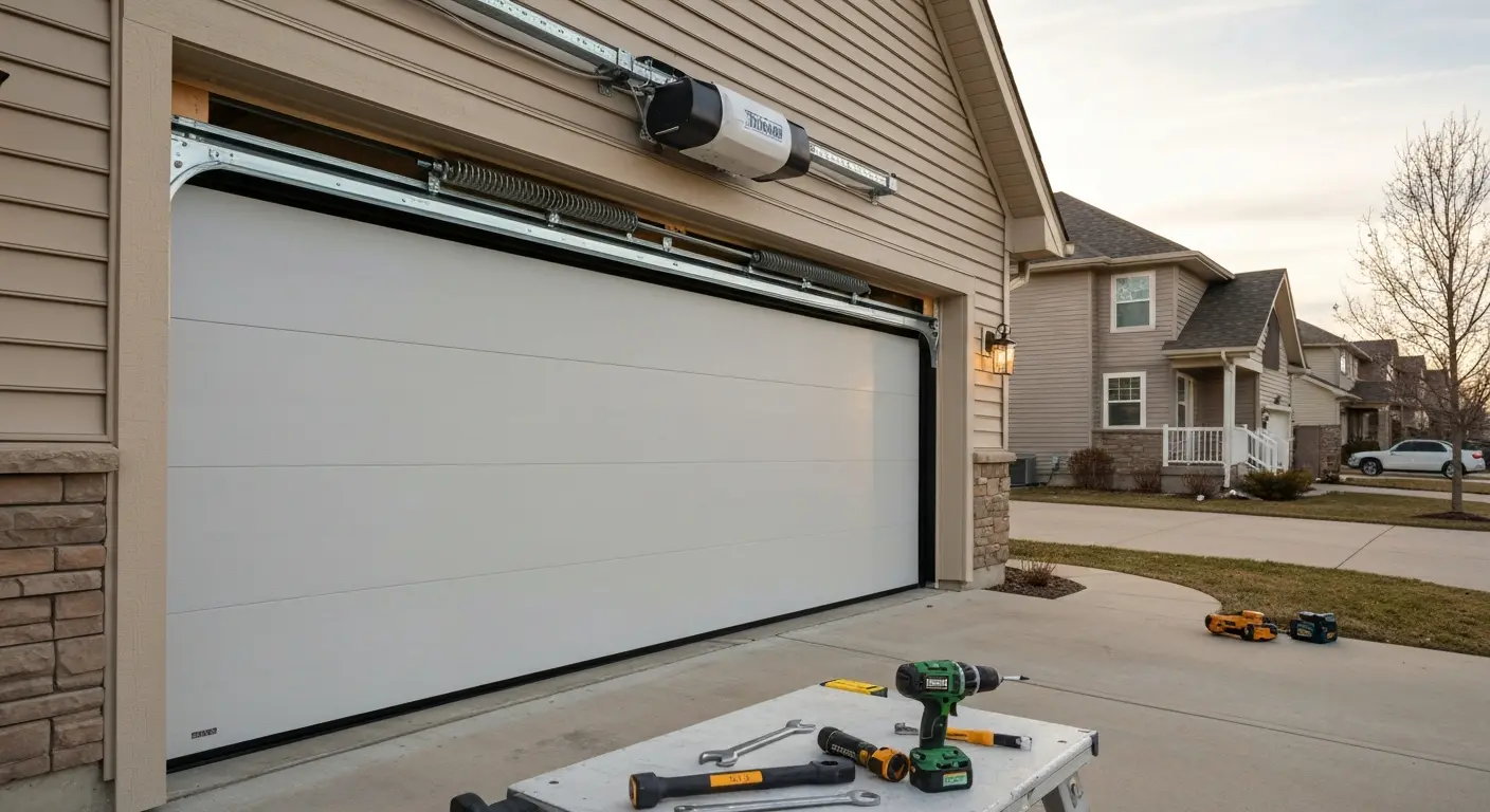 New garage door installation