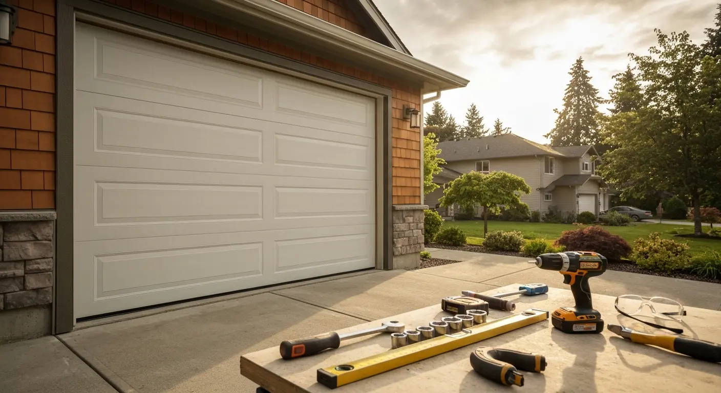 New garage door installation