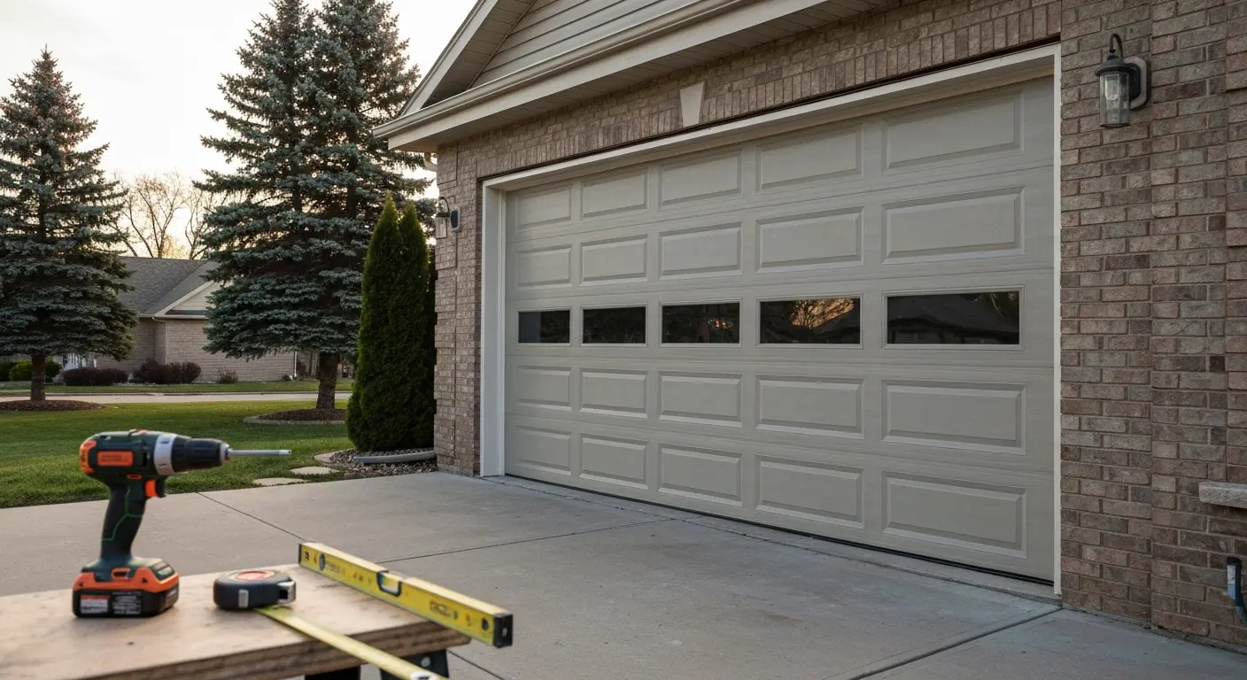 New garage door installation