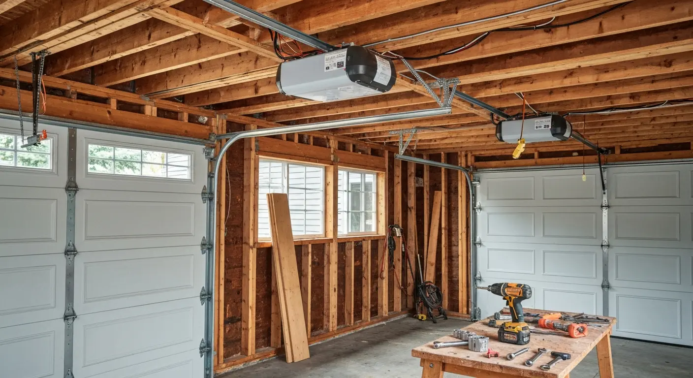 Garage door opener installation
