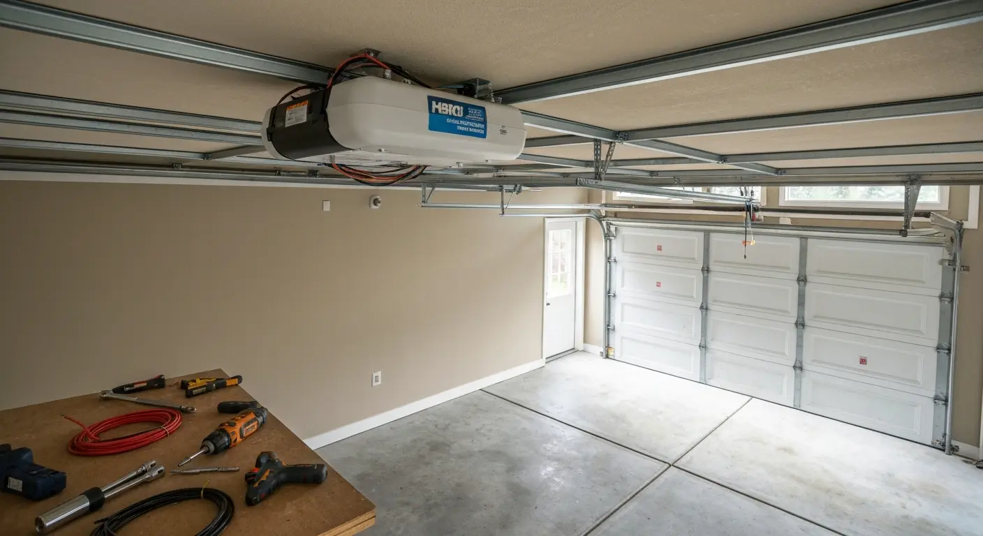Garage door opener installation