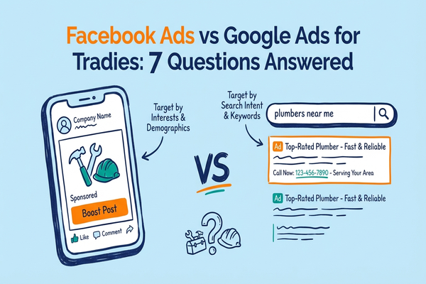 Facebook Ads vs Google Ads for Tradies: 7 Questions Answered