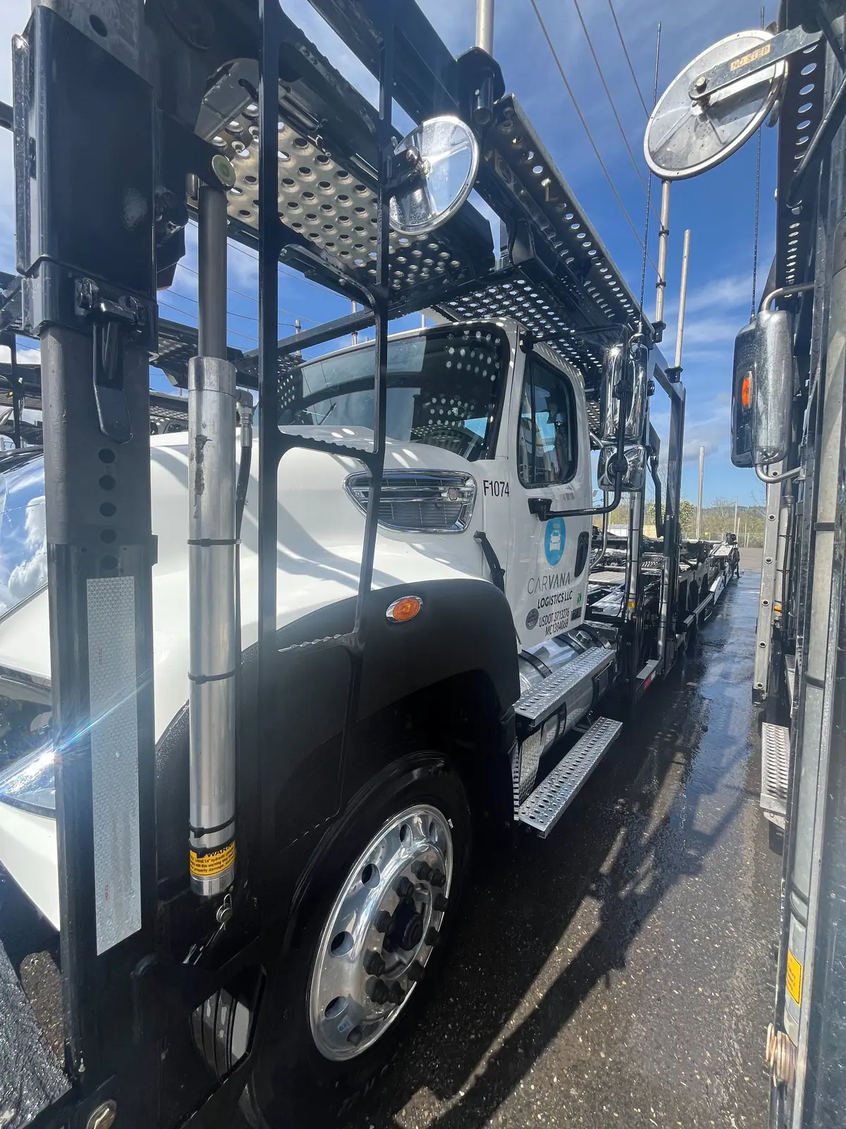 After: Car hauler truck exterior washing before and after in Salem, OR