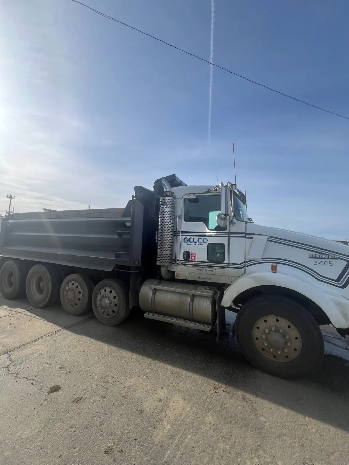 Before: White dump truck exterior washing before and after in Salem, OR