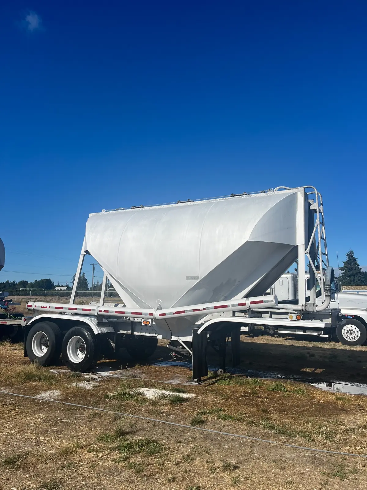 After: commercial hopper trailer exterior washing