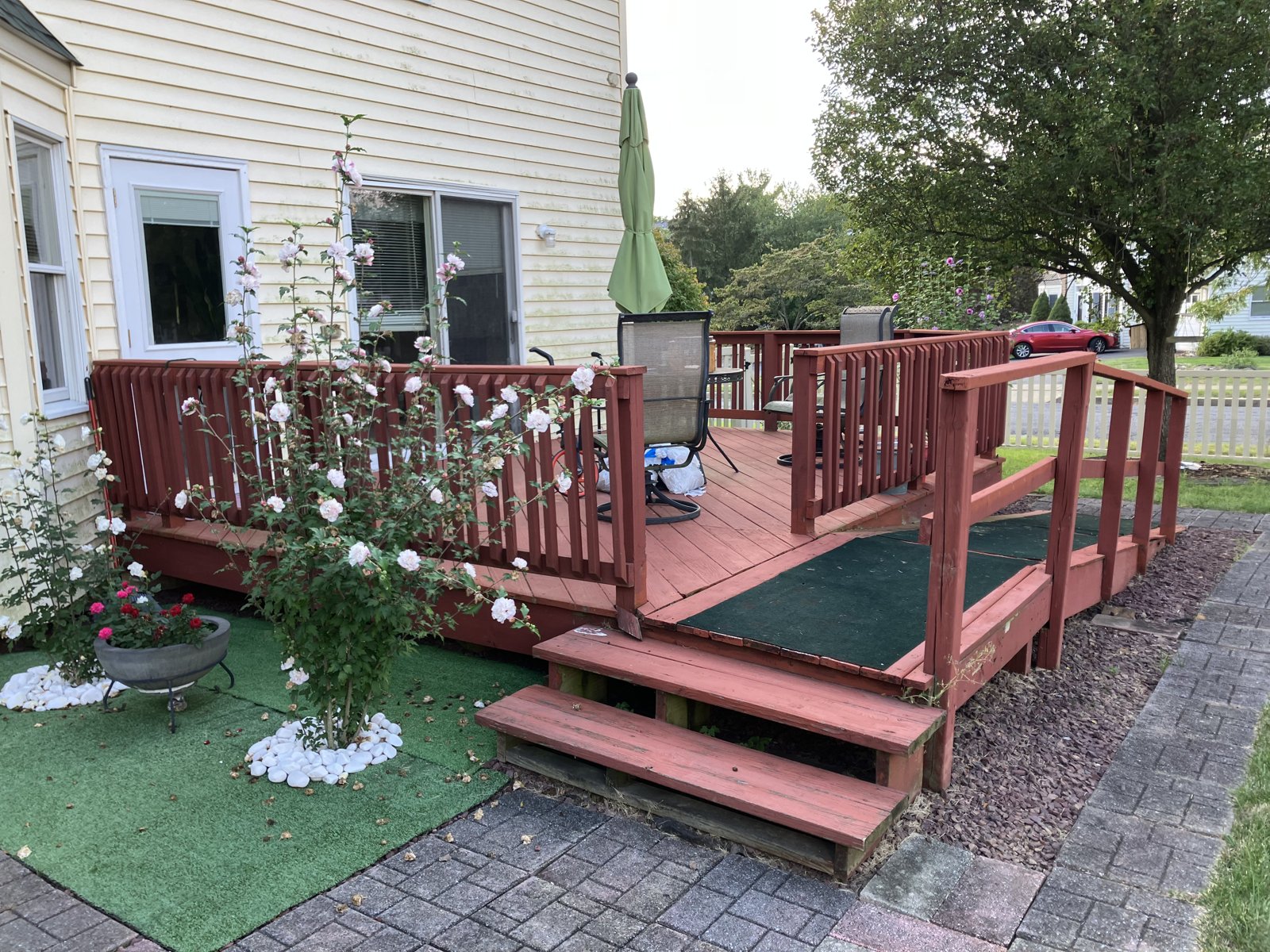 Before — Retaining wall & steps project