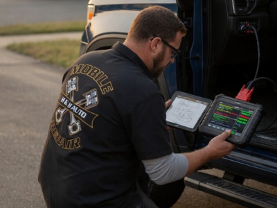 Mobile mechanic fixing car electrical system battery and wiring in Northwest Arkansas