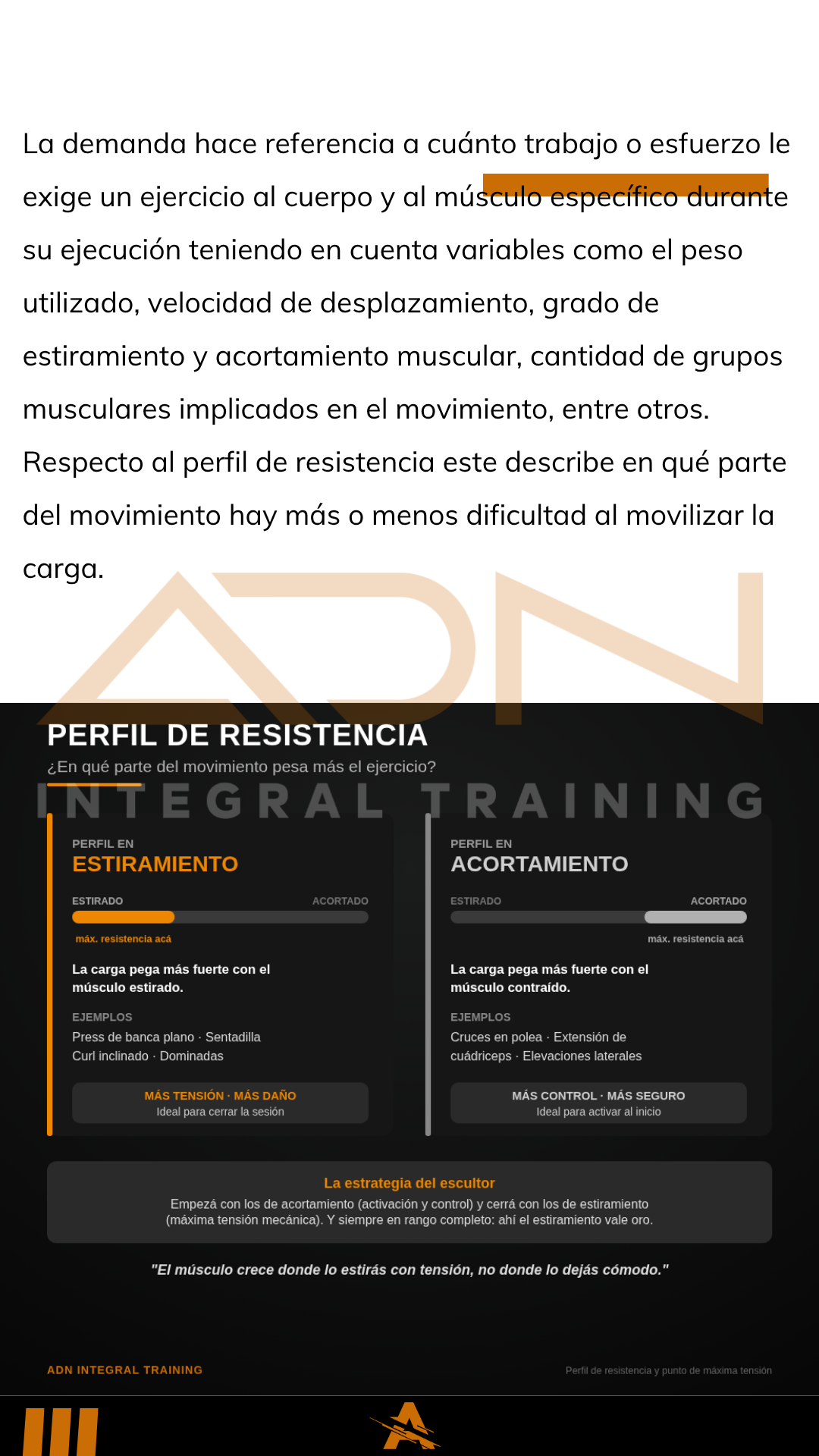 Perfil de resistencia — página del ebook ADN