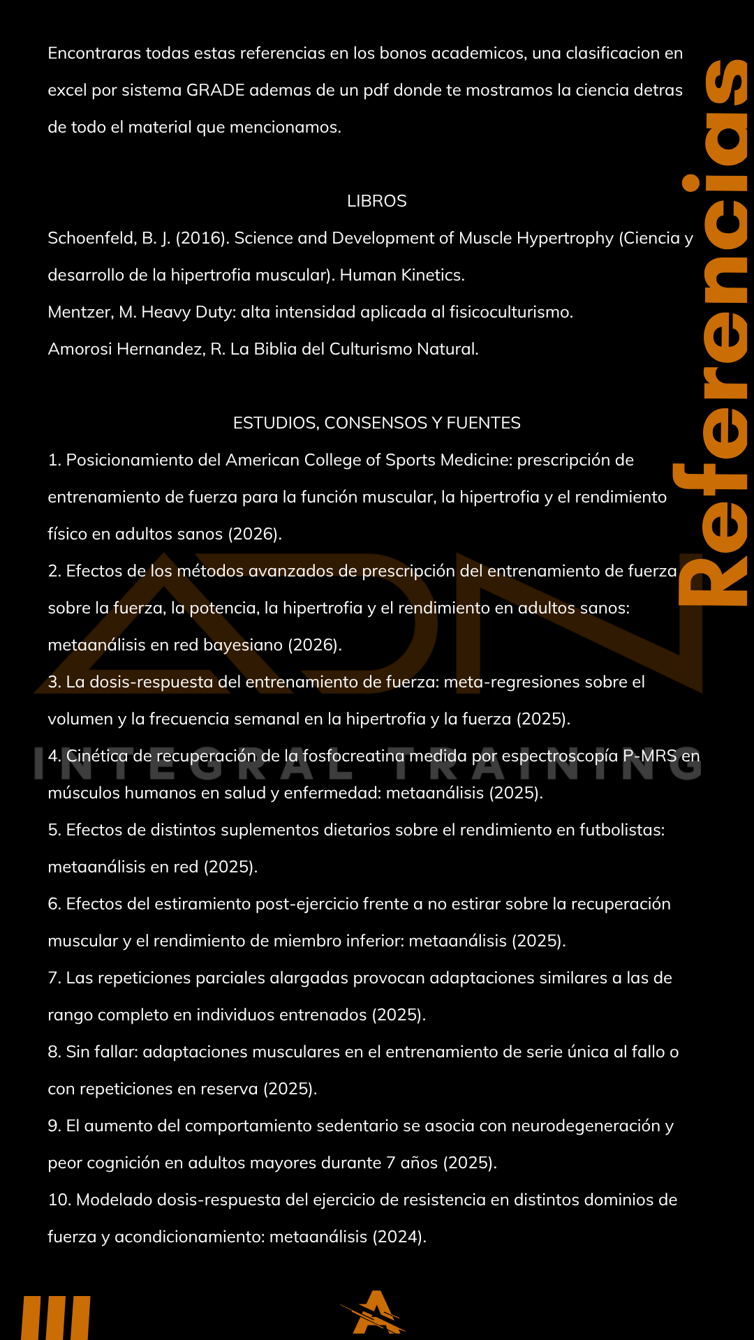 Referencias del ebook ADN