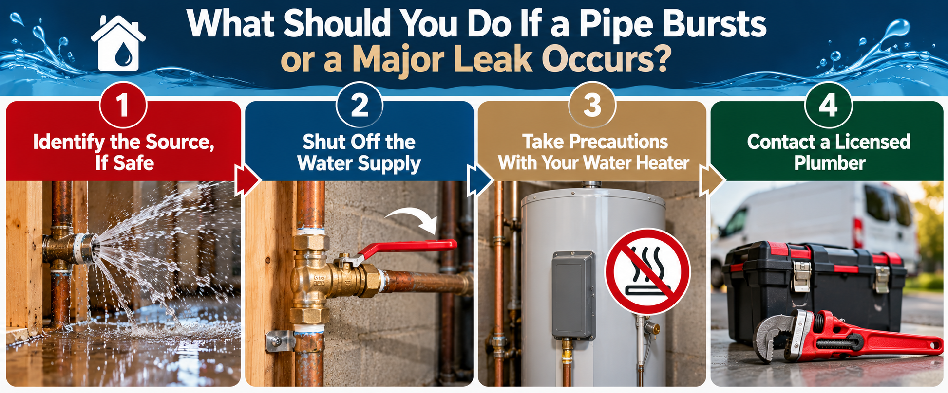 Four Steps for a Burst Pipe