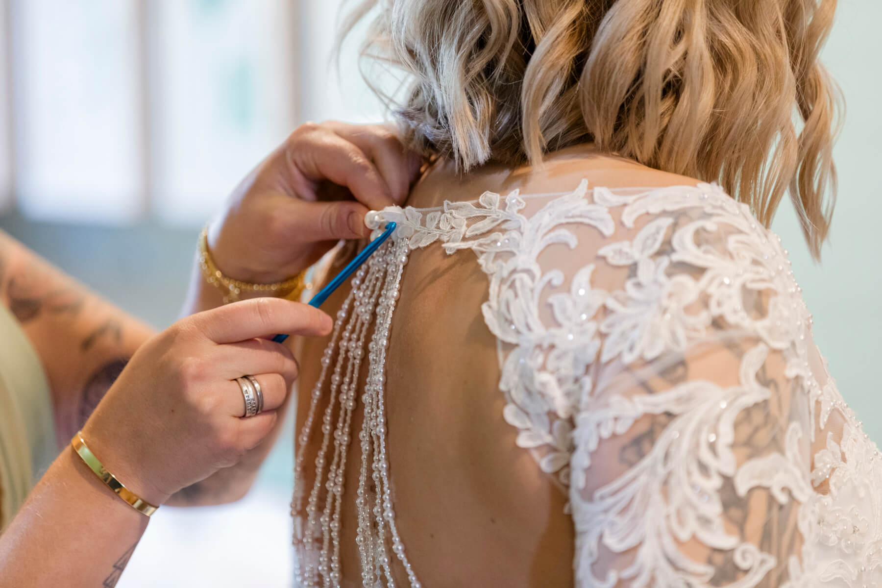 Bride and groom close together, natural moment