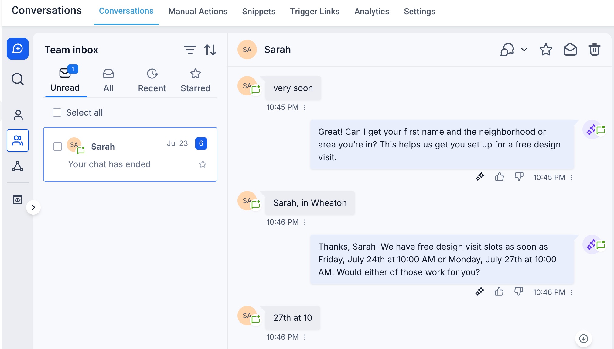 Every lead and conversation in one app