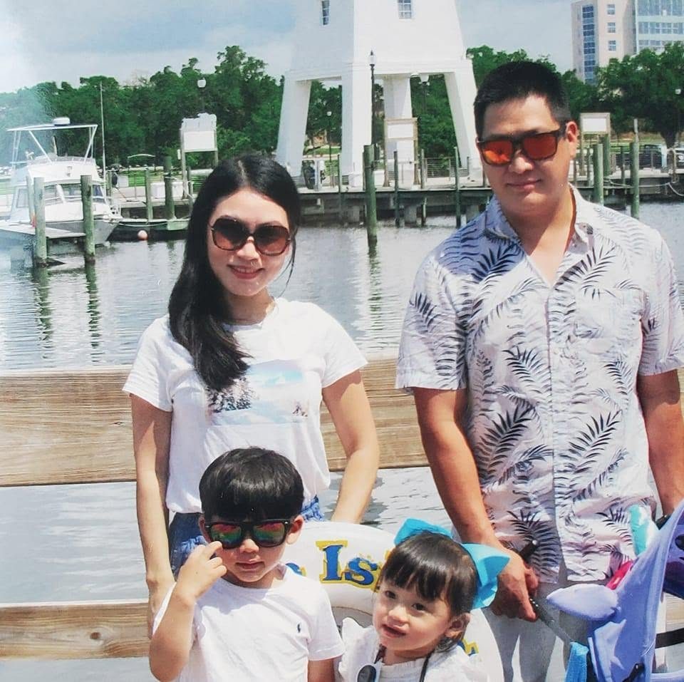 Robin Garang, owner of JP Air Dr, with his family in Slidell