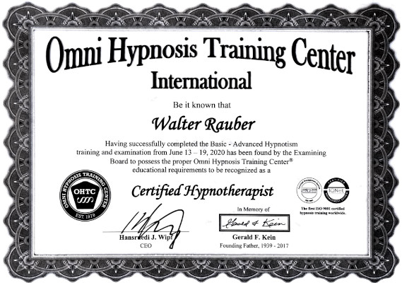 OMNI Certified Hypnotherapist