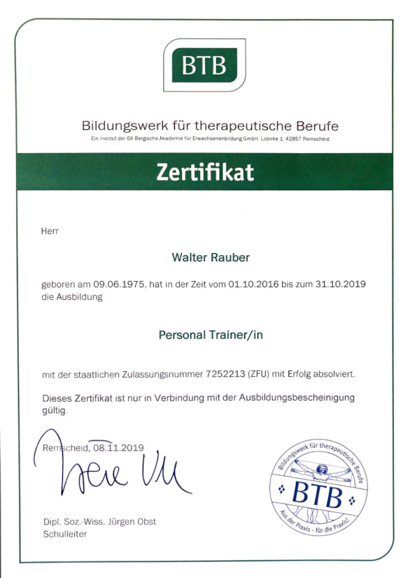 Diplomierter Personal Trainer