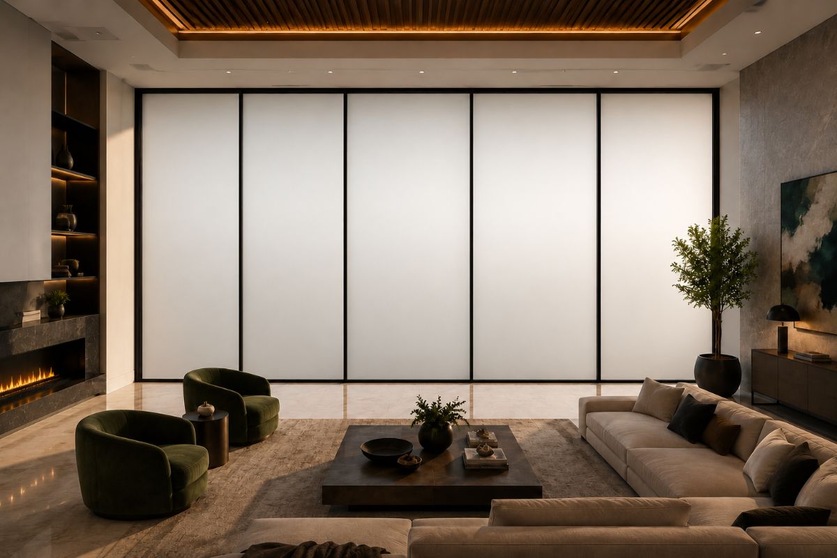 Luxury home interior frosted