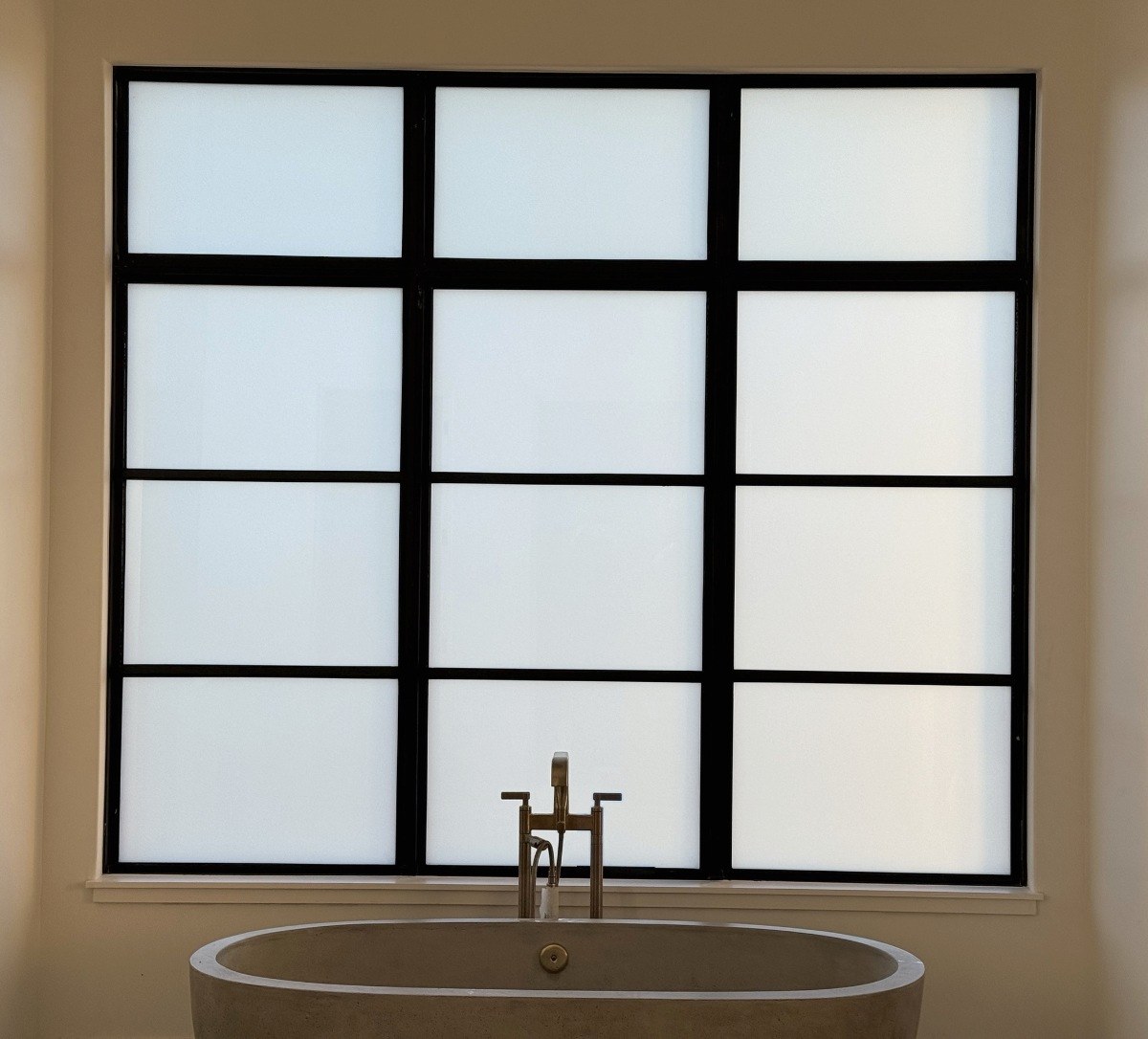 The same window switched off and frosted for privacy