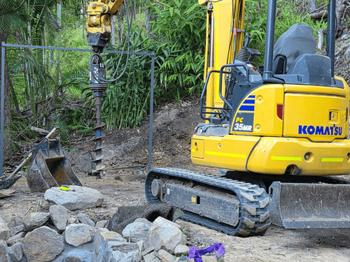 Post Hole Augering in Currumbin