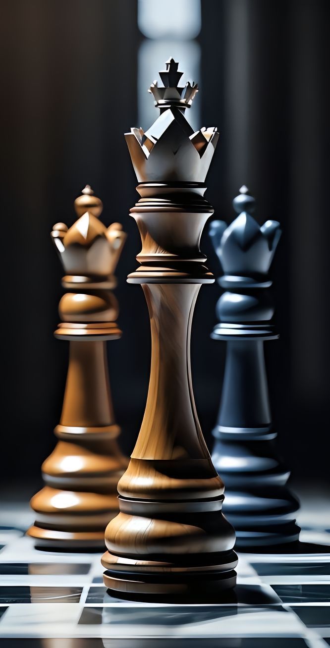 Pièces d'échecs en clair-obscur