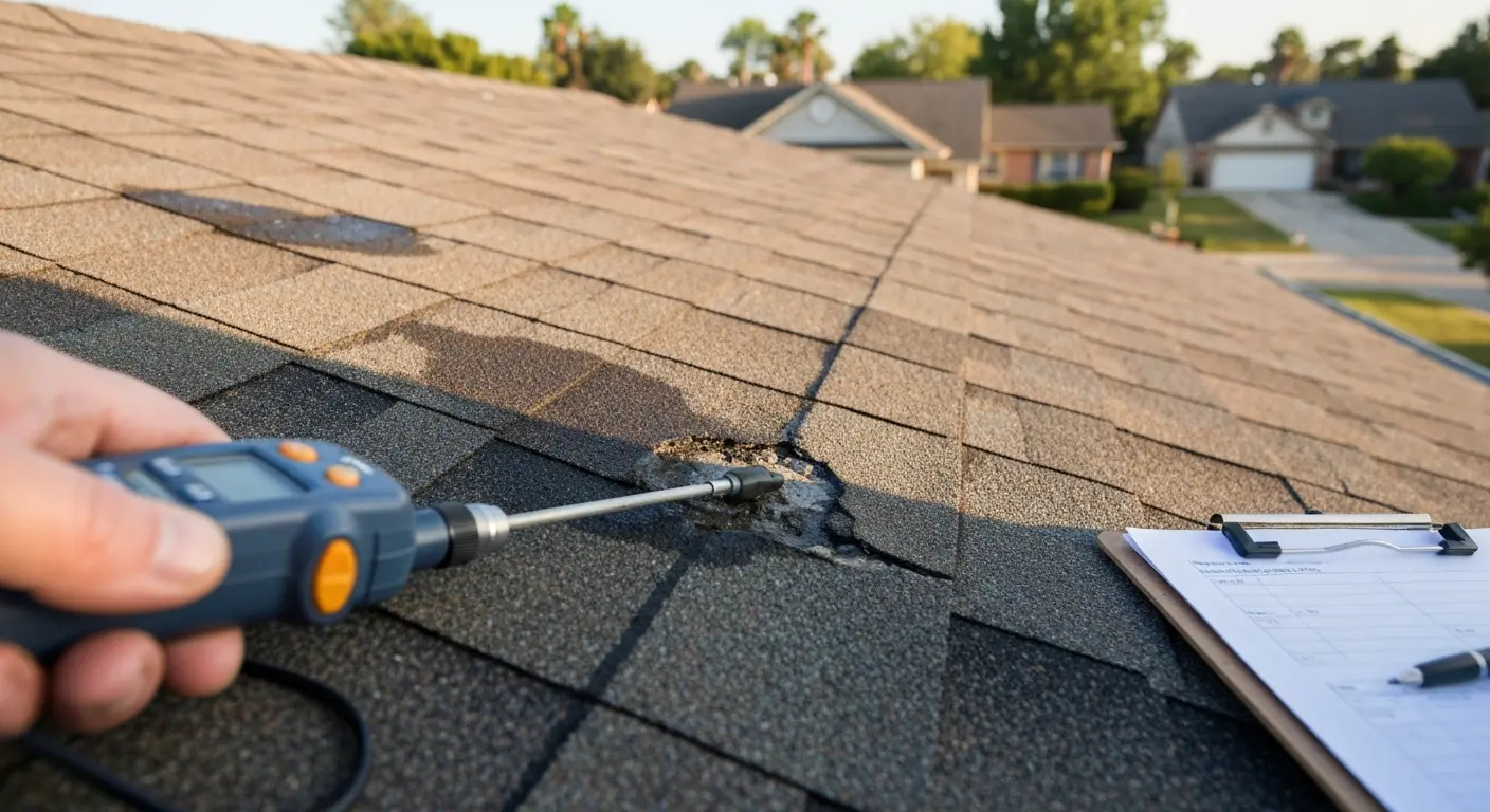 Roof leak inspection