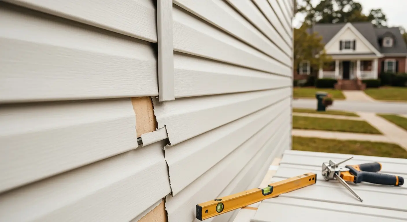 Siding installation on Waterview Estates home