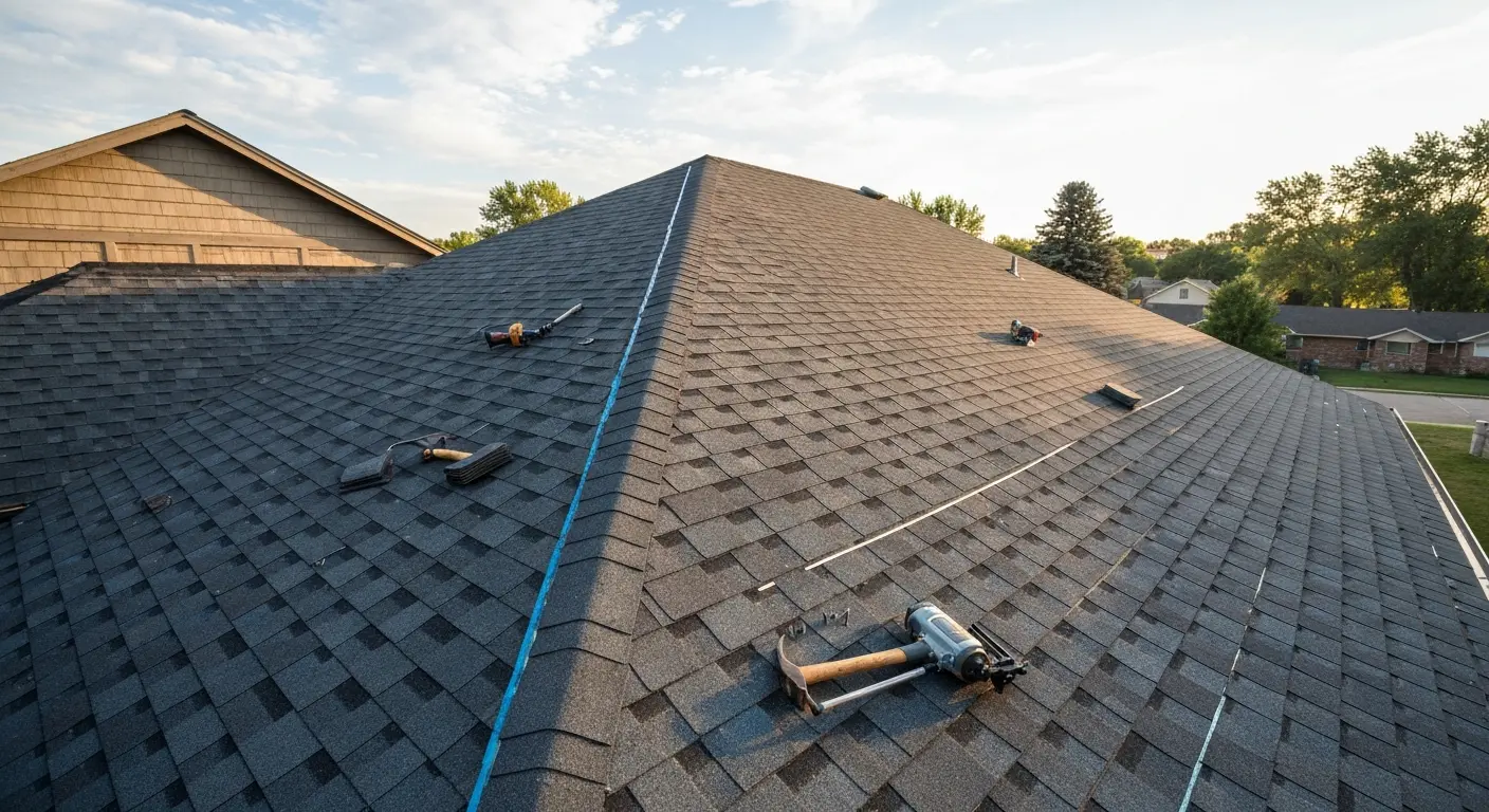 New roof installation