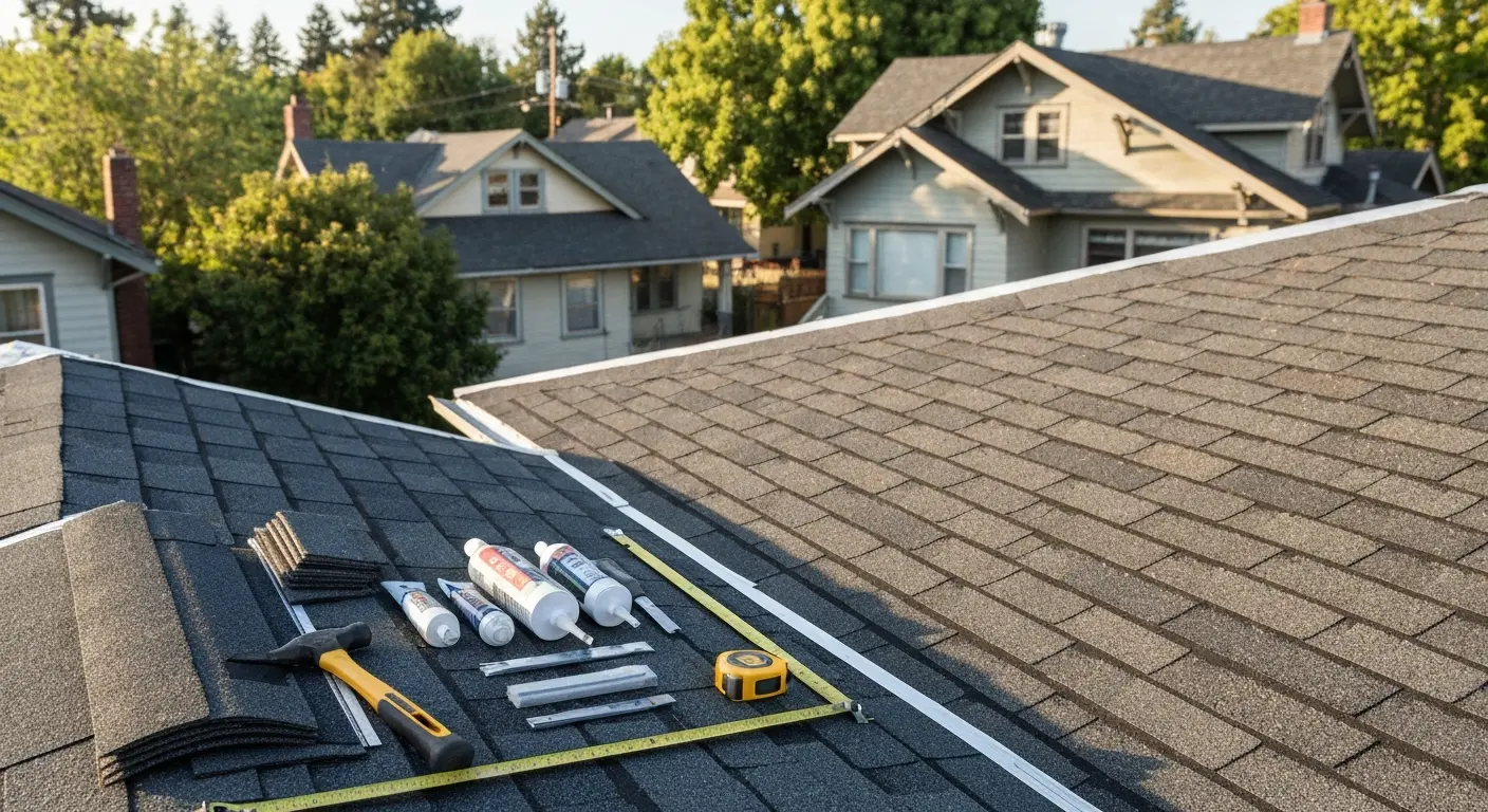 Roof repair work