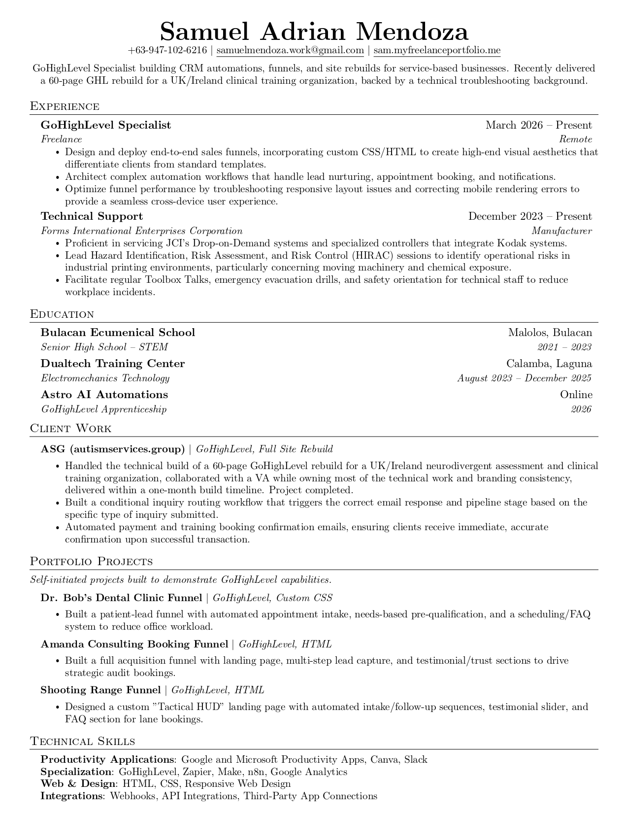 Resume Preview