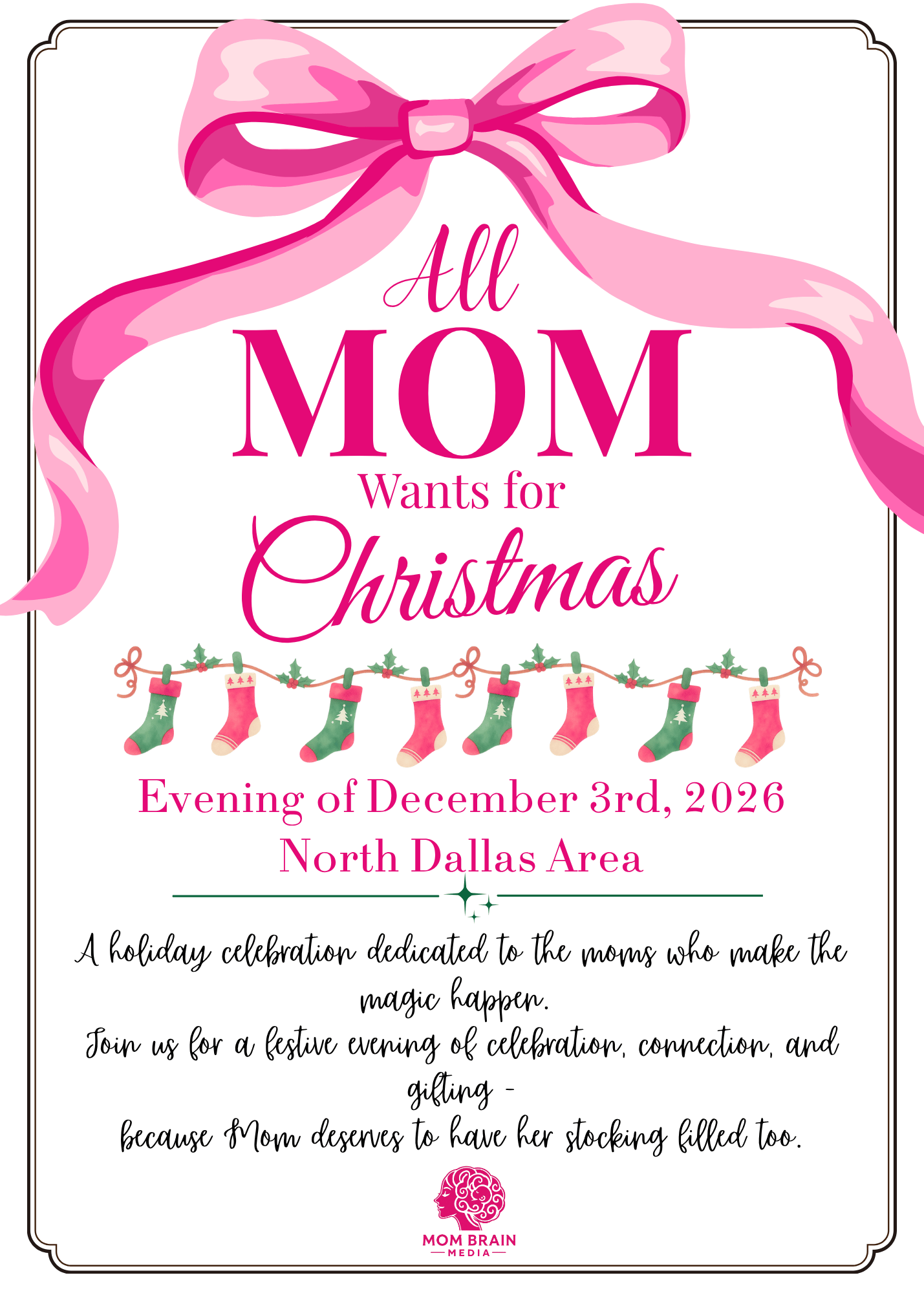 All Mom Wants for Christmas event flyer